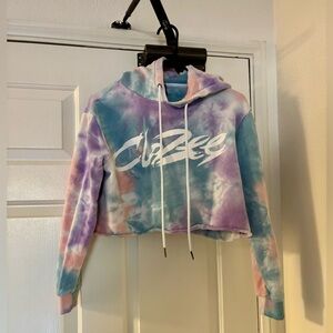 Clozee Tie-Dye Cropped Hoodie